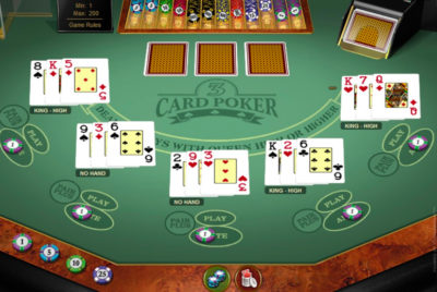 Póker de tres cartas en línea