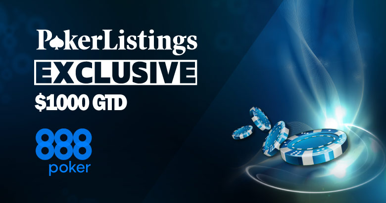 ¡El torneo exclusivo de PokerListings de 1.000 $ GTD llega a 888poker!