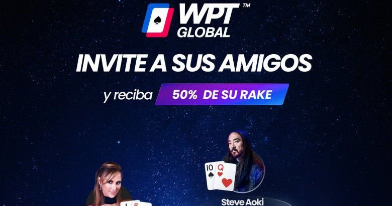 Gana dinero mientras invitas a tus amigos a jugar en WPT Global