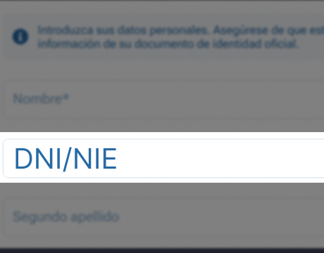 Introduce tu DNI/NIE: