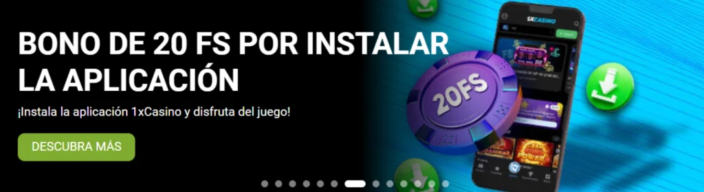 Aplicación de 1xCasino para Android e iOS