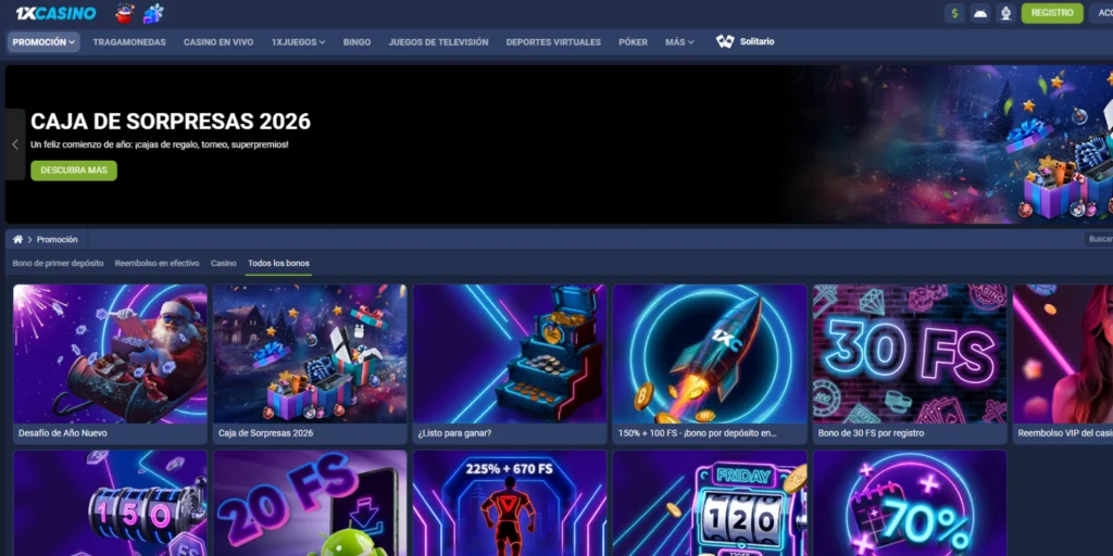 1xCasino bonos