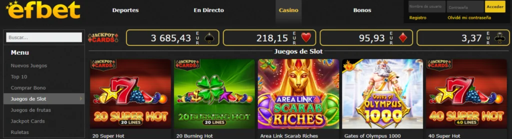 Otras Opciones de Entretenimiento en Efbet