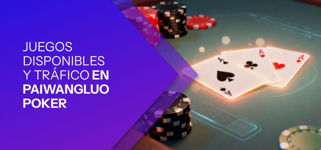 Juegos Disponibles y Tráfico en Paiwangluo Poker