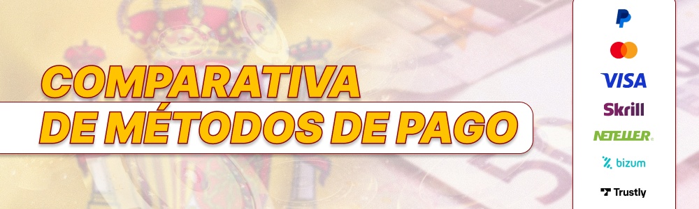 Comparação de métodos de pagamento