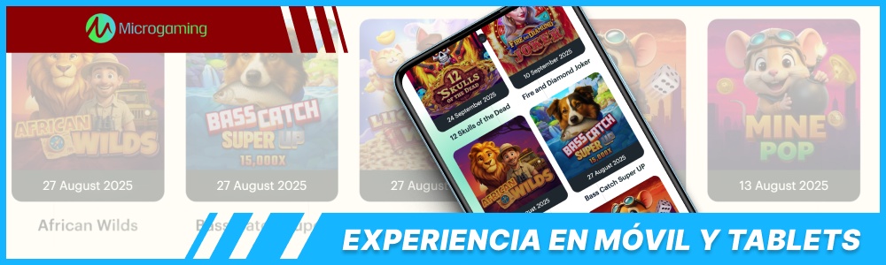 Experiencia de Microgaming en móviles y tabletas