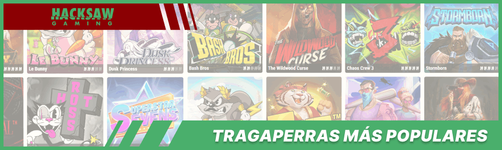Tragaperras Hacksaw Gaming Más Populares en Casinos Online