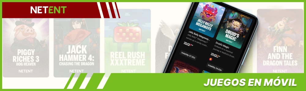 Juegos de NetEnt para móvil