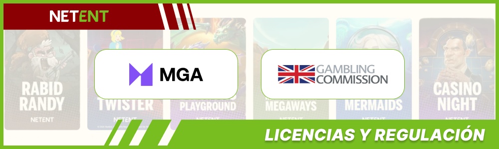 Licencias y seguridad de NetEnt