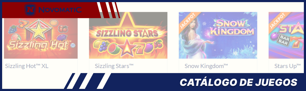 Catálogo de Juegos Novomatic para Casinos Online