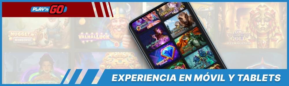 Experiencia de Play'n Go en móviles y tabletas