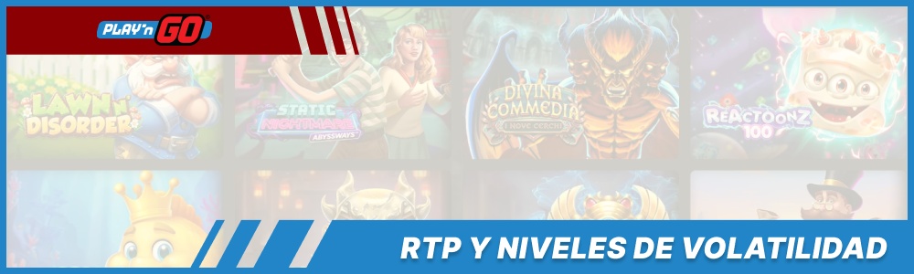 RTP y niveles de volatilidad de Play'n GO