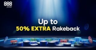 888poker Up To 50% Extra Rakeback.